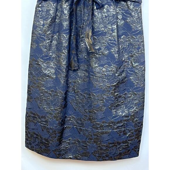 Vera Wang Womens 8 Gray Silk Blend Sleeveless Straight Cocktail Formal Dress - Picture 9 of 10